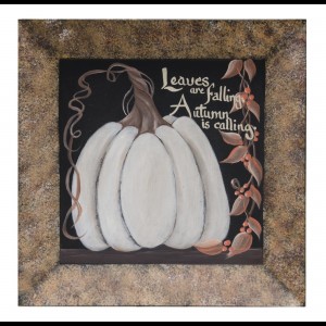 The Holiday Aisle Pierpoint Leaves Are Falling Pumpkin Decorative Plate GGWW1237